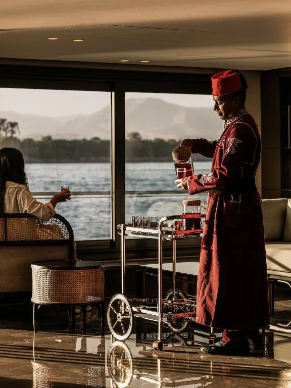 Lounge aboard the Historia The Boutique Nile Cruise Nile cruise